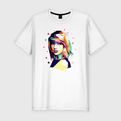 Футболка slim-fit Taylor Swift Art, цвет: белый