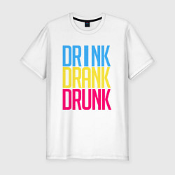 Мужская slim-футболка Drink Drank Drunk