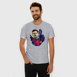 Футболка slim-fit Messi Art, цвет: меланж — фото 2