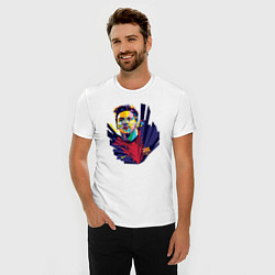 Футболка slim-fit Messi Art, цвет: белый — фото 2