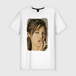 Мужская slim-футболка Сексуальная Джоли