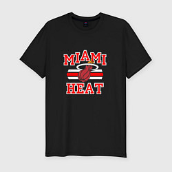 Футболка slim-fit Miami Heat, цвет: черный