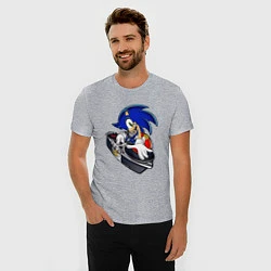 Футболка slim-fit Sonic, цвет: меланж — фото 2