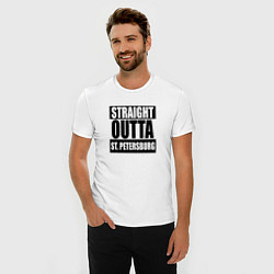 Футболка slim-fit Straight Outta St. Petersburg, цвет: белый — фото 2