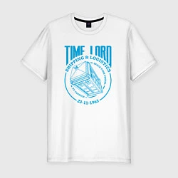 Футболка slim-fit Time Lord: 23-11-1963, цвет: белый