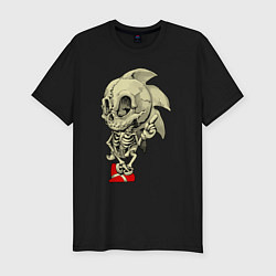 Мужская slim-футболка Sonic skeleton