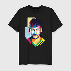 Футболка slim-fit Neymar: fun-art, цвет: черный