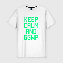 Футболка slim-fit Keep Calm & GGWP, цвет: белый