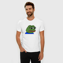 Футболка slim-fit Sad frog, цвет: белый — фото 2