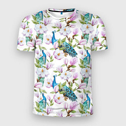 Мужская спорт-футболка Цветы и бабочки 6