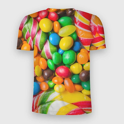 Мужская спорт-футболка Сладкие конфетки / 3D-принт – фото 2