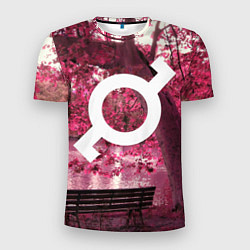 Мужская спорт-футболка 30 STM: Pink Glyph