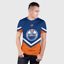 Футболка спортивная мужская NHL: Edmonton Oilers, цвет: 3D-принт — фото 2