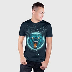Футболка спортивная мужская Космический медведь, цвет: 3D-принт — фото 2