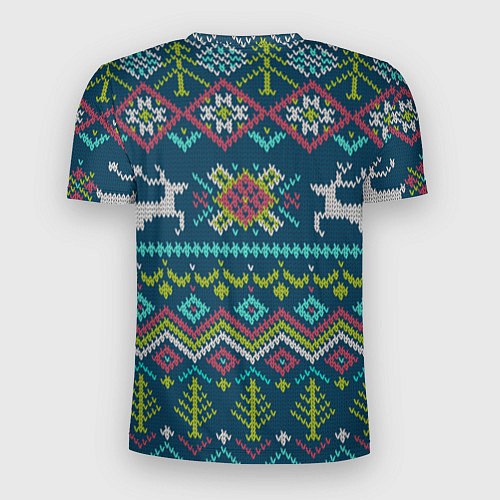 Мужская спорт-футболка Вязаный узор 6 / 3D-принт – фото 2
