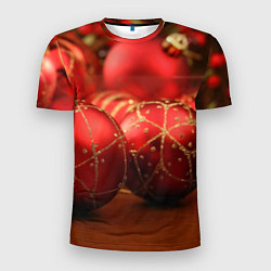 Футболка спортивная мужская Красные украшения, цвет: 3D-принт
