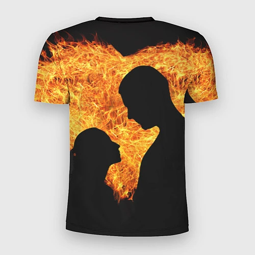 Мужская спорт-футболка Огненная любовь / 3D-принт – фото 2