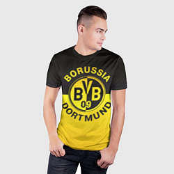 Футболка спортивная мужская Borussia Dortmund FC, цвет: 3D-принт — фото 2