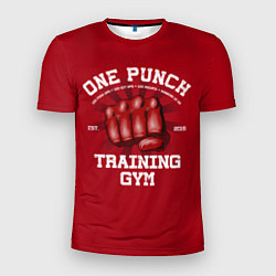 Футболка спортивная мужская One Punch Gym, цвет: 3D-принт