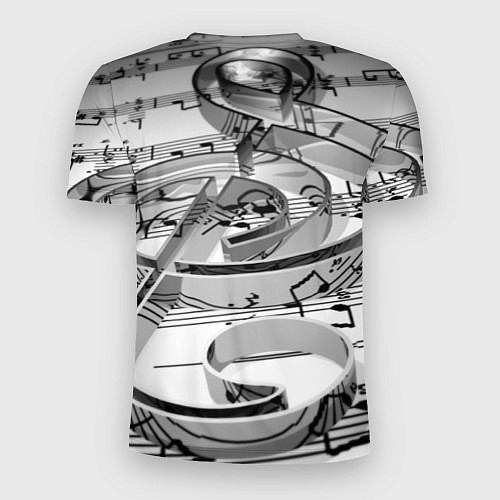 Мужская спорт-футболка Скрипичный ключ / 3D-принт – фото 2