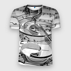 Мужская спорт-футболка Скрипичный ключ