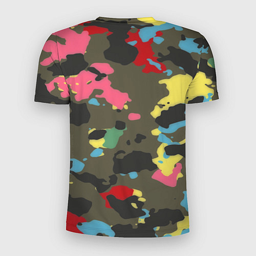 Мужская спорт-футболка Цветной камуфляж / 3D-принт – фото 2