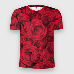 Мужская спорт-футболка Красные розы