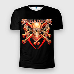 Мужская спорт-футболка Megadeth: Gold Skull