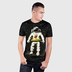 Футболка спортивная мужская Космонавт с уточкой, цвет: 3D-принт — фото 2