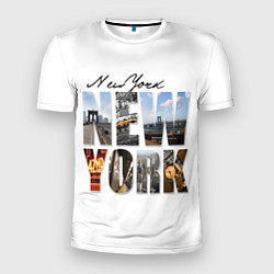 Мужская спорт-футболка Панорамы Нью Йорка