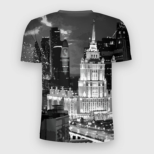Мужская спорт-футболка Огни ночной Москвы / 3D-принт – фото 2