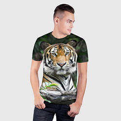 Футболка спортивная мужская Тигр в джунглях, цвет: 3D-принт — фото 2