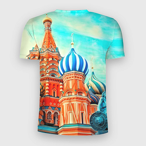 Мужская спорт-футболка Blue Kremlin / 3D-принт – фото 2