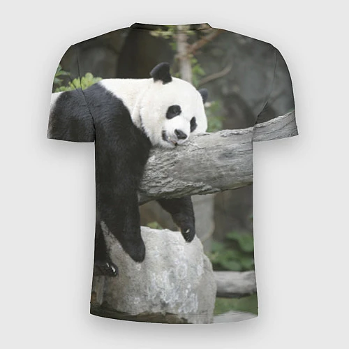 Мужская спорт-футболка Большая уставшая панда / 3D-принт – фото 2