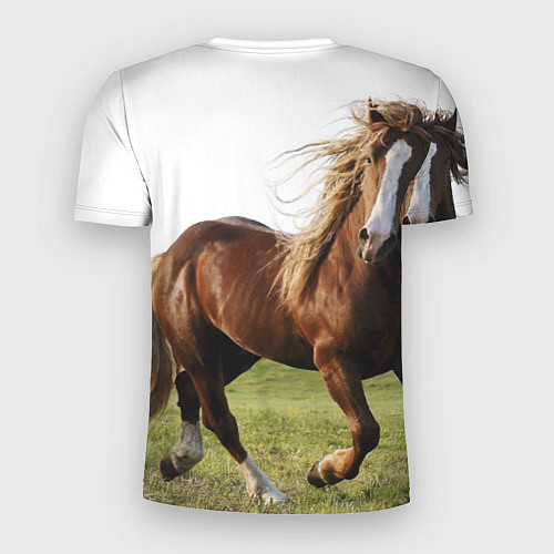 Мужская спорт-футболка Бегущая лошадь / 3D-принт – фото 2