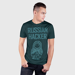Футболка спортивная мужская Русский хакер, цвет: 3D-принт — фото 2