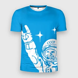 Футболка спортивная мужская Гагарин рокер, цвет: 3D-принт