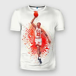 Футболка спортивная мужская Michael Jordan: Red Star, цвет: 3D-принт