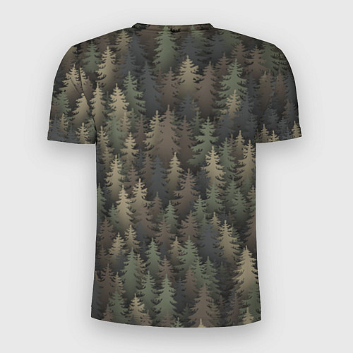 Мужская спорт-футболка Лесной камуфляж / 3D-принт – фото 2