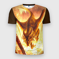 Мужская спорт-футболка Дракон