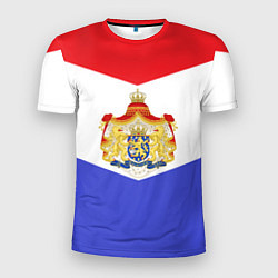 Мужская спорт-футболка Флаг и герб Голландии
