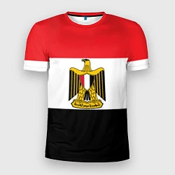 Футболка спортивная мужская Флаг и герб Египта, цвет: 3D-принт