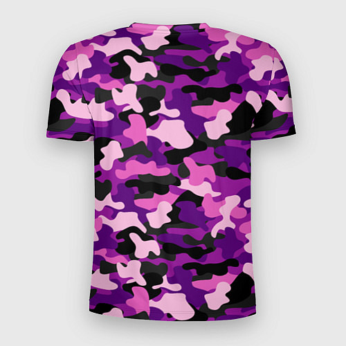 Мужская спорт-футболка Камуфляж: фиолетовый/розовый / 3D-принт – фото 2