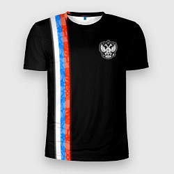 Мужская спорт-футболка Russia - Black collection 2023