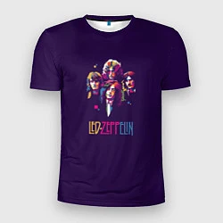 Футболка спортивная мужская Led Zeppelin Color, цвет: 3D-принт