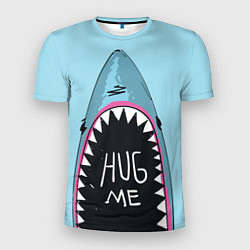 Футболка спортивная мужская Shark: Hug me, цвет: 3D-принт