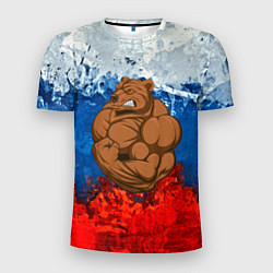 Футболка спортивная мужская Русский медведь, цвет: 3D-принт