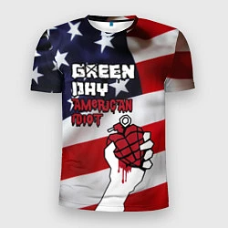 Футболка спортивная мужская Green Day American Idiot, цвет: 3D-принт