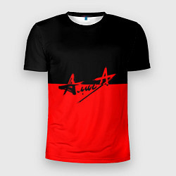 Мужская спорт-футболка АлисА: Черный & Красный
