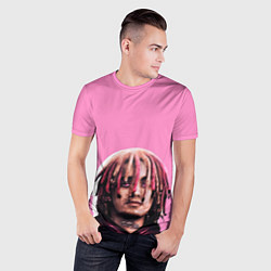 Футболка спортивная мужская Lil Pump: Pink, цвет: 3D-принт — фото 2